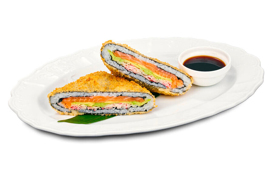 Суши сэндвич лосось-краб заказать 