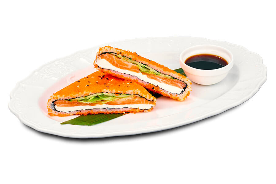 Суши сэндвич с лососем на дом
